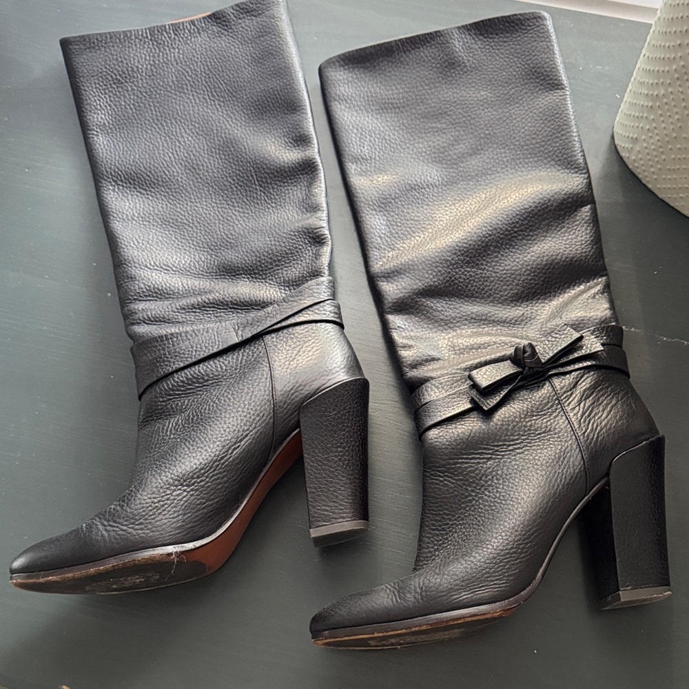 ♠️Kate Spade tall black leather boots